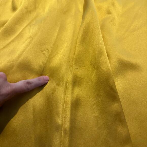 Reformation yellow halter cut out sexy maxi dress size 12 100% silk party formal - Picture 9 of 15